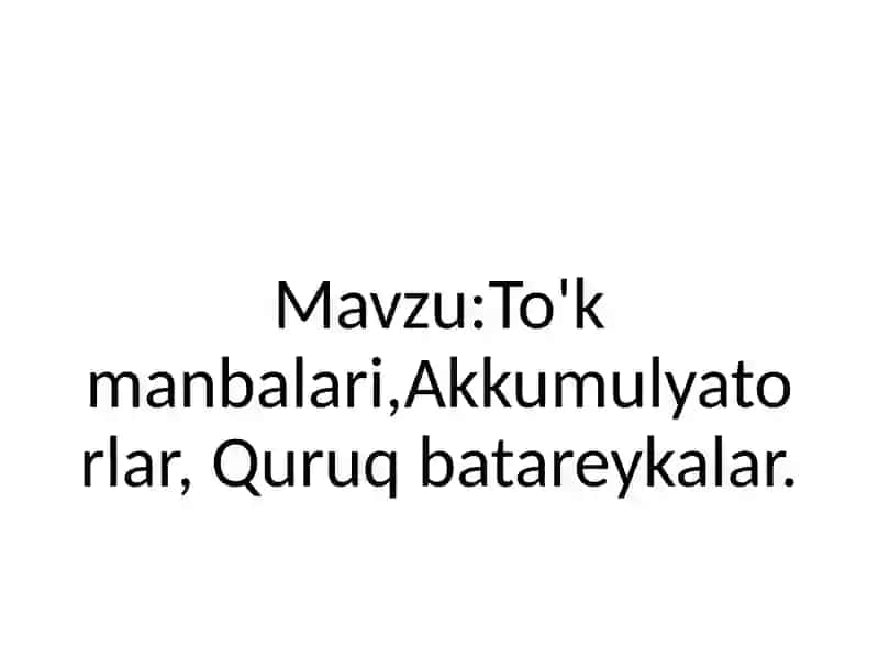 Tok manbalari 2