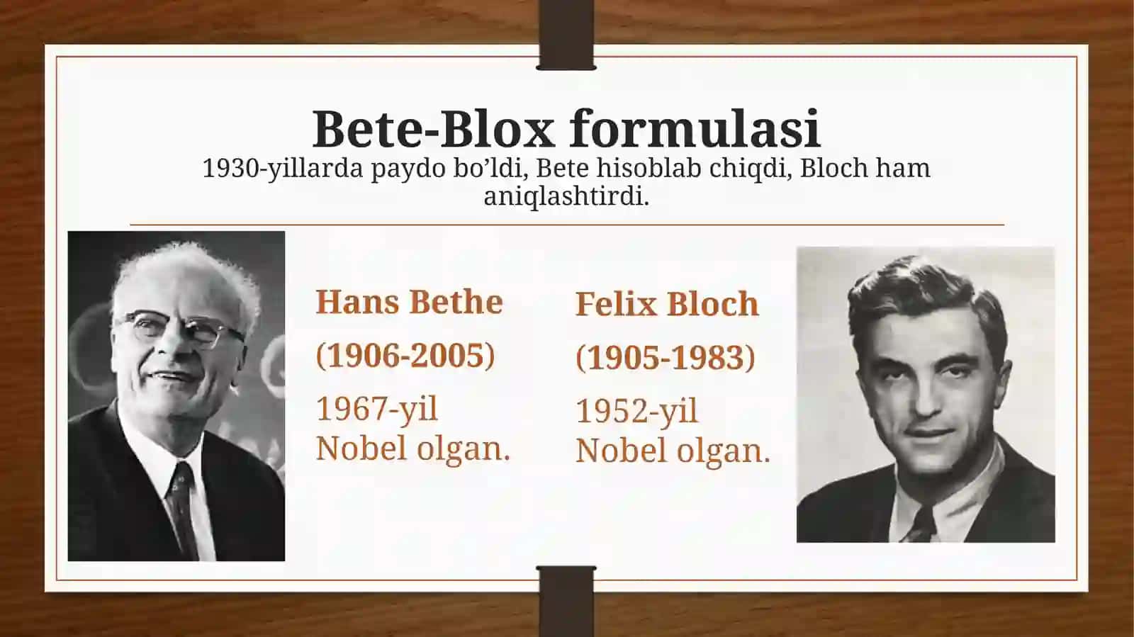 Bete-Blox formulasi. Zaryadlangan og’ir zarralarning yugurish yo’li | Fizika prezentatsiya PPT 2