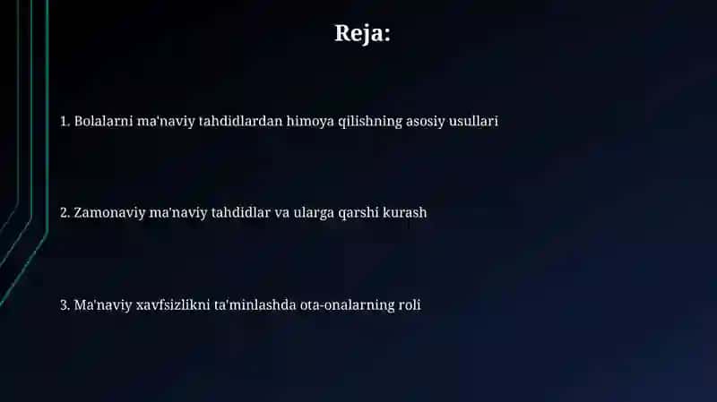 Oilada farzandlarni manaviy tahdidlardan himoya qilish 2