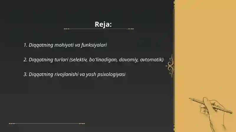 Diqqat va xotira psixik jarayon sifatida Xoʻshboqova Mehriniso 2