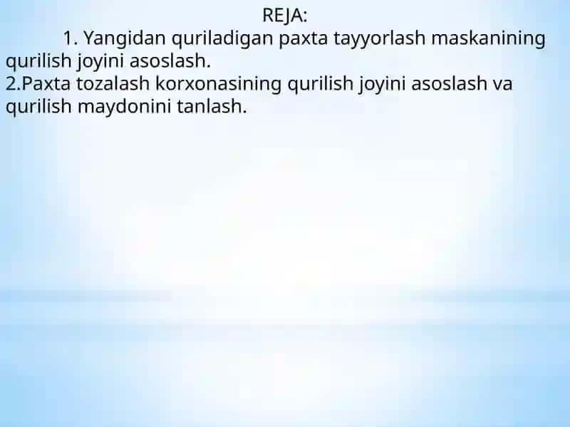 Paxta to‘qimachilik klasterlari 2