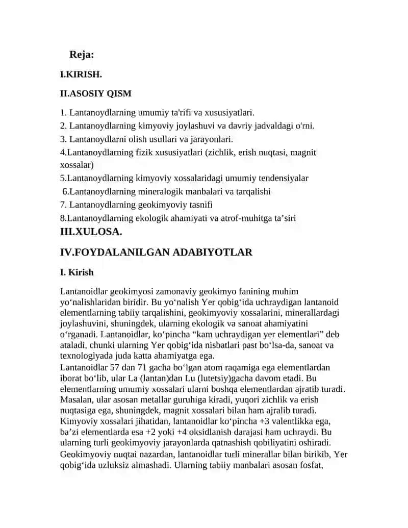Lantanoidlar Geokimyosi 2
