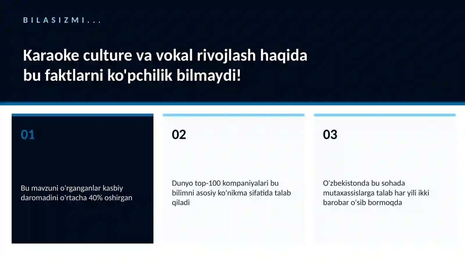 Karaoke culture va vokal rivojlash 2