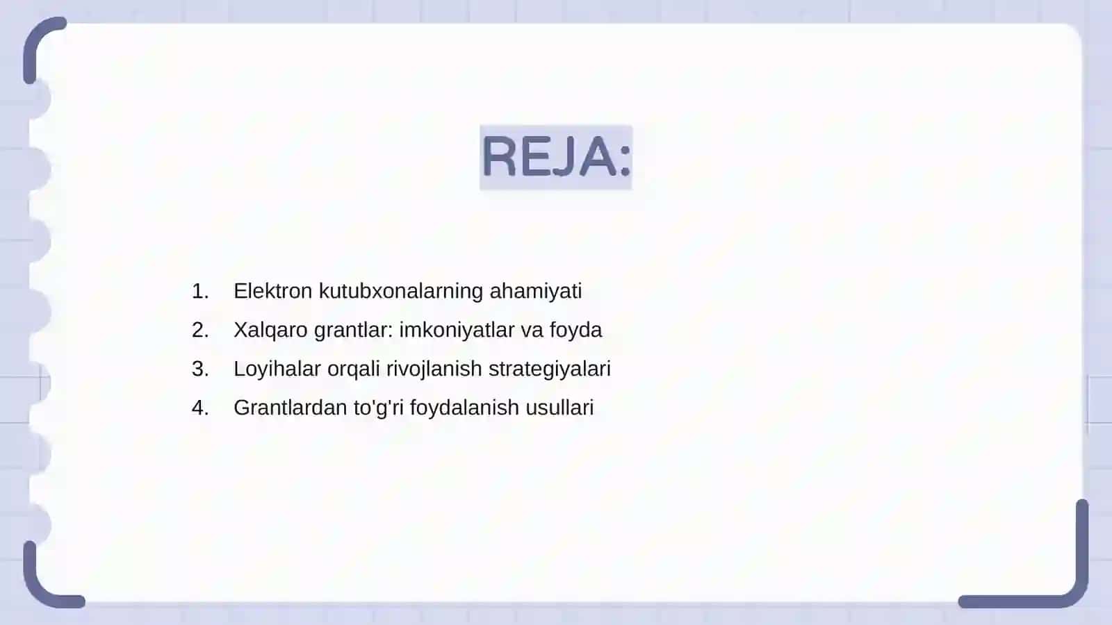 Elektron kutubxonalarni rivojlantirishda xalqaro grantlar va loyihalar 2