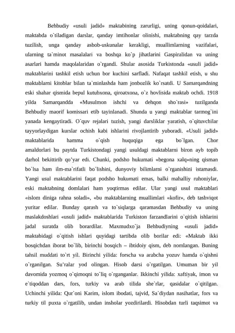 MAQOLA Mahmudxo`ja Behbudiyning ma`rifatparvarlik faoliyati 2
