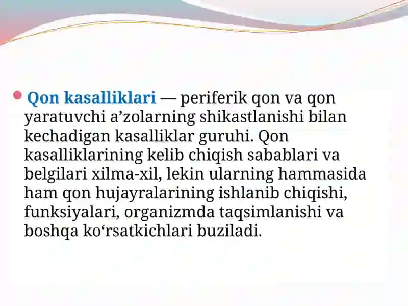 Qonning nasliy(gemofiliya) kasalliklari.Multifaktorial kasalliklar. Farmokogenetika 2