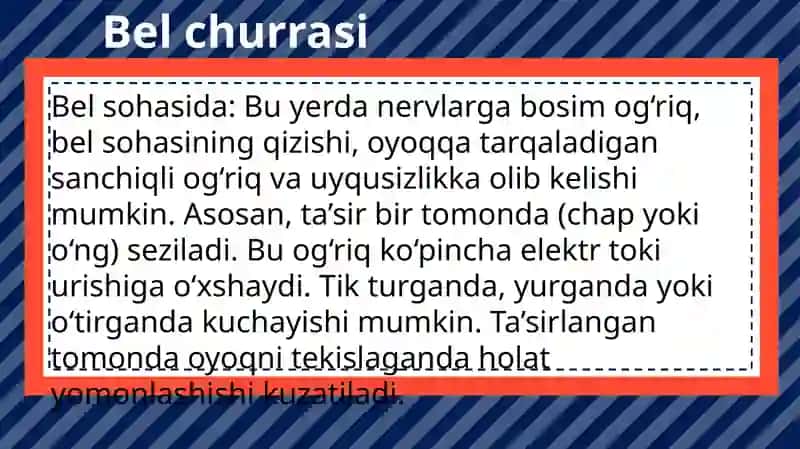 Bel sohasidagi operatsiyalar 2