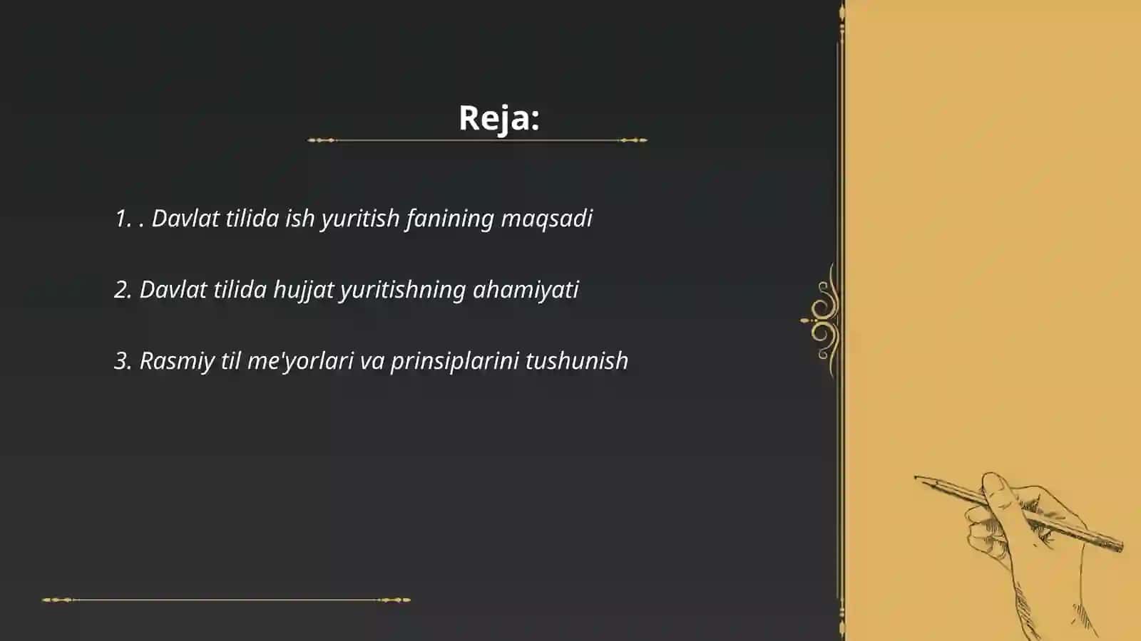 Davlat tilida ish yuritish fanining maqsad va vazifalari 2