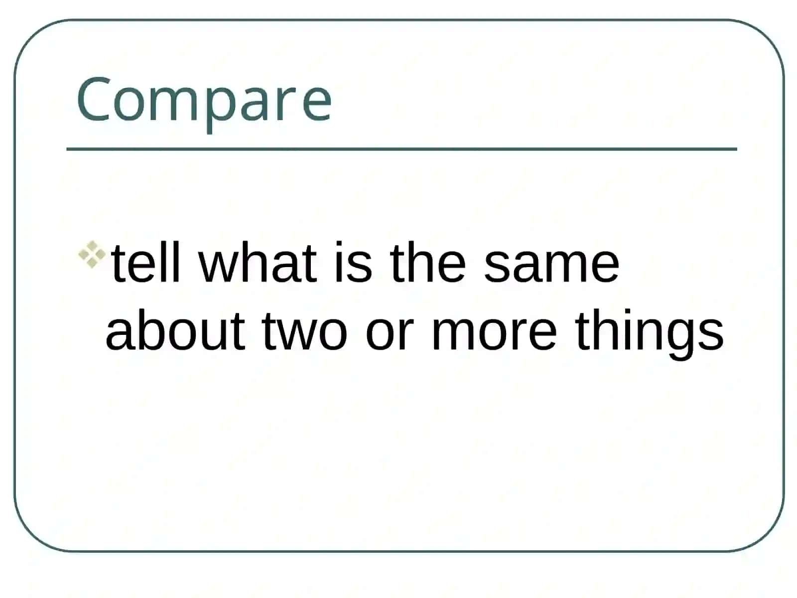 Mavzu: Compare and Contrast 2