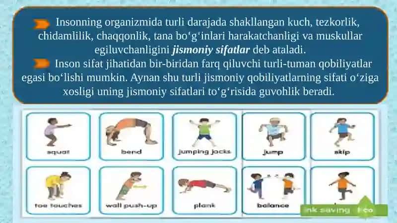 Jismoniy sifatlarni rivojlantirish uslubiyatlari 2