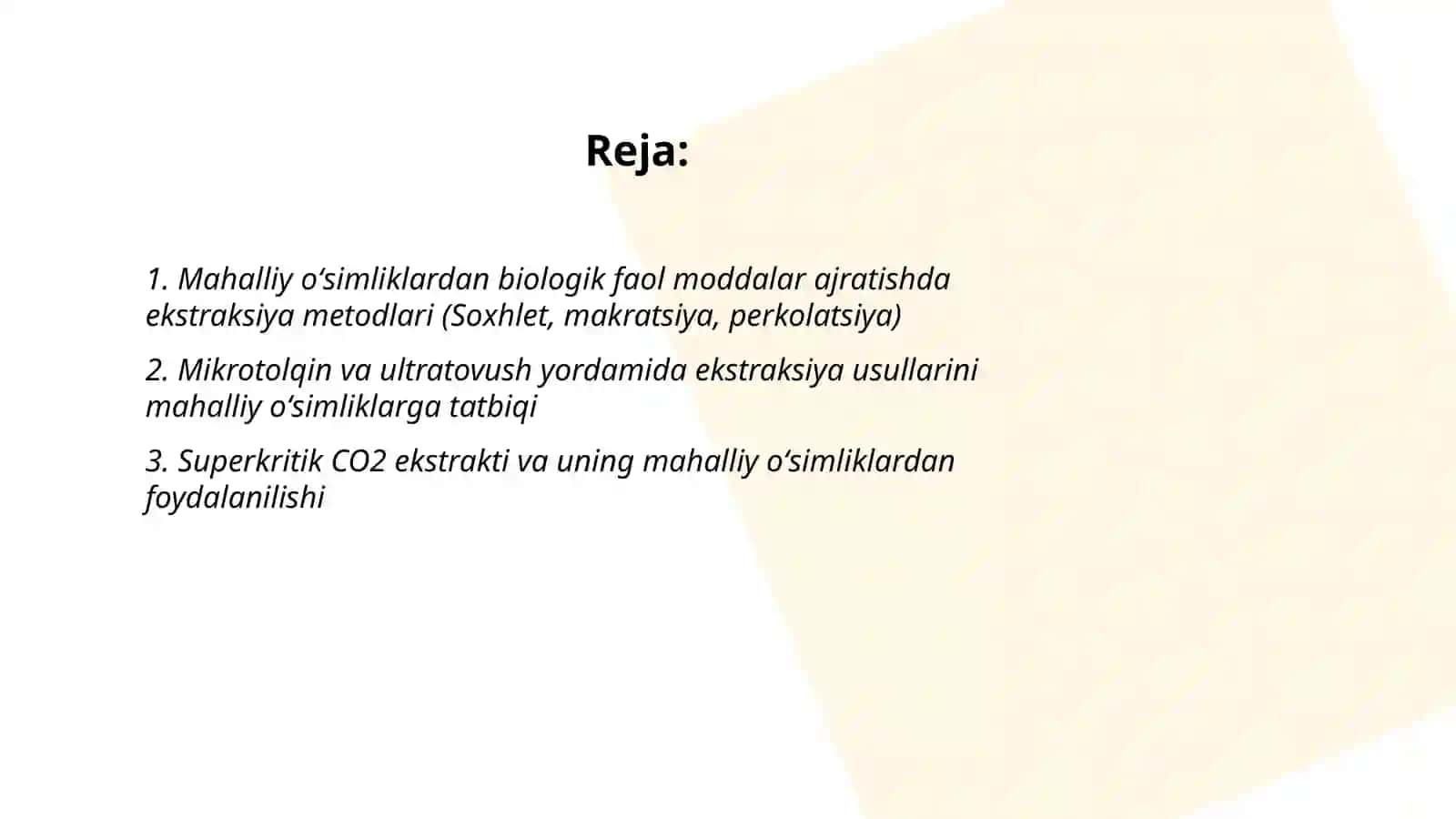 Mahalliy oʻsimliklardan biologik faol moddalar ajratish 2