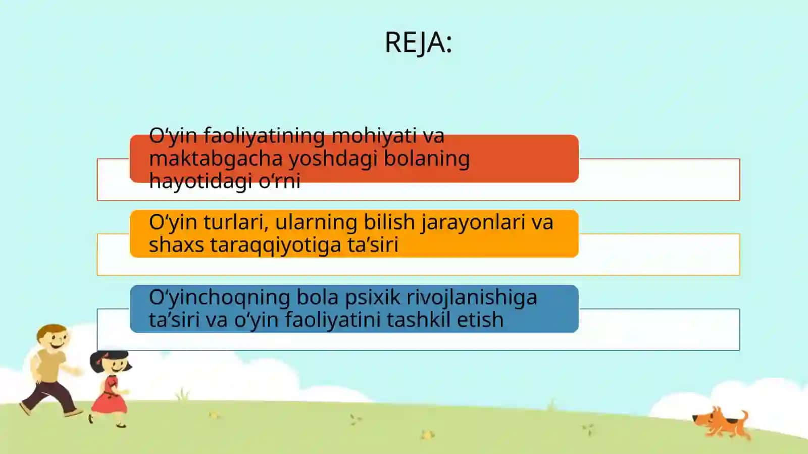 O‘yin maktabgacha yoshdagi bolaning yetakchi faoliyati sifatida 2