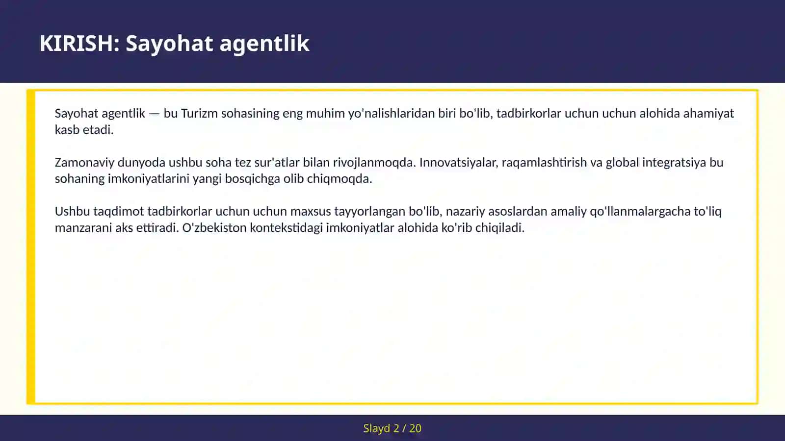 Sayohat agentlik 2
