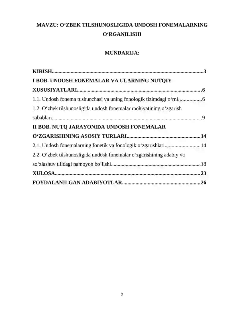 O‘zbek tilshunosligida undosh fonemalarning o‘rganilishi 2