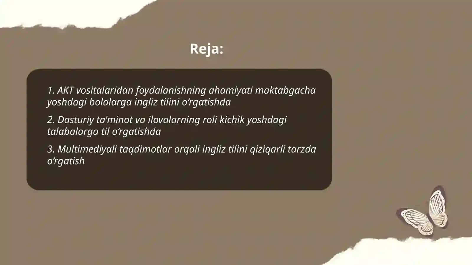 Maktabgacha yoshdagi bolalarning ingliz tilini òqitishda AKT dan foydalanish 2