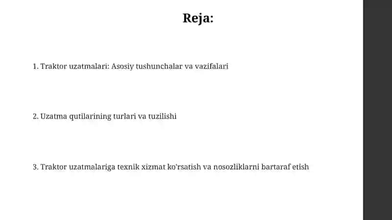 Traktorlarda uzatmalar qutisi 2