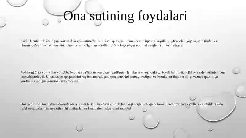 Bolalarni Ona Suti Bilan Oziqlantirish 2