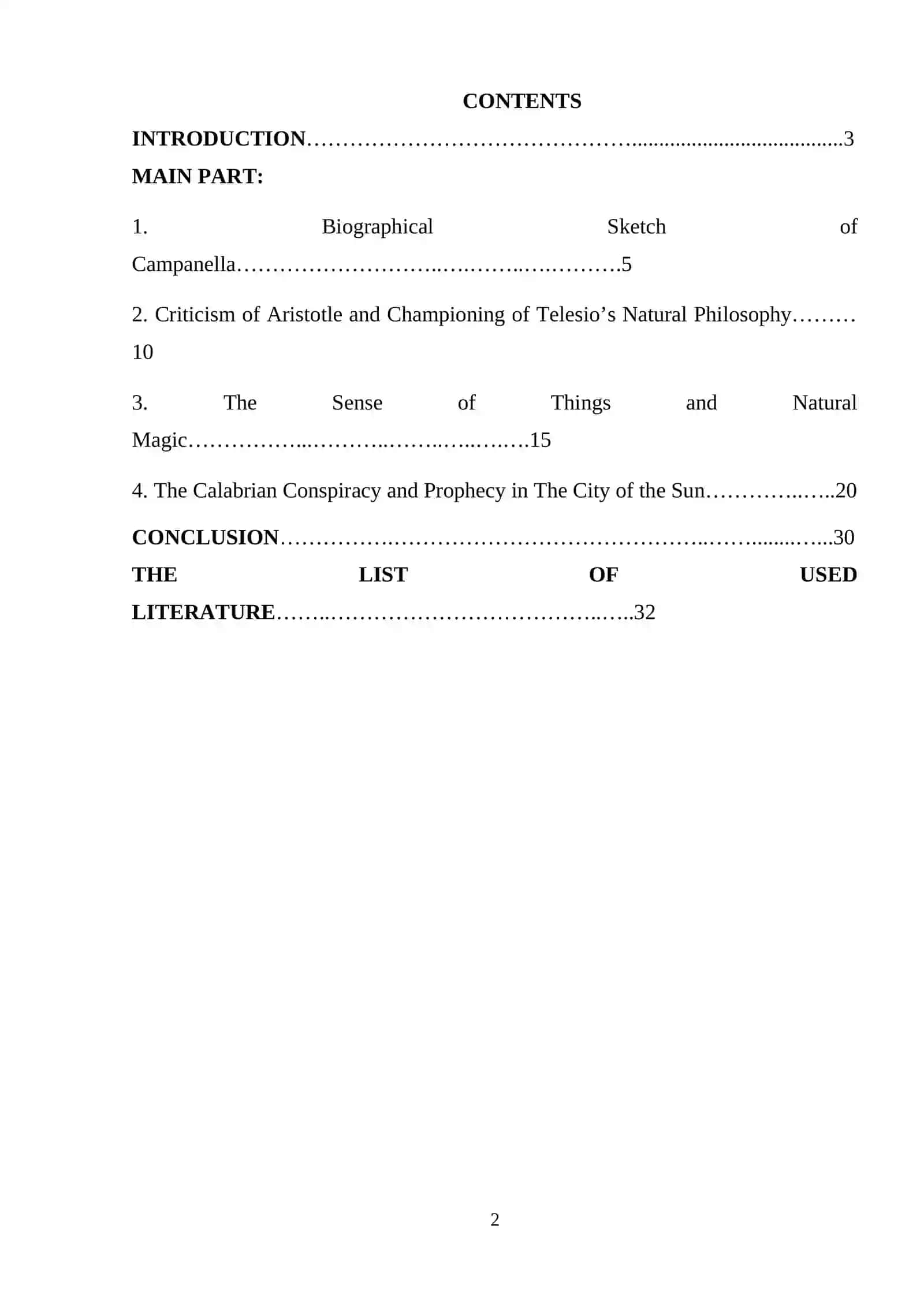 Tommaso Campanella's City of the Sun Course Paper 2