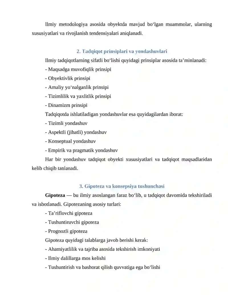 ILMIY TADQIQOT METODOLOGIYASI VA METODIKASI 2
