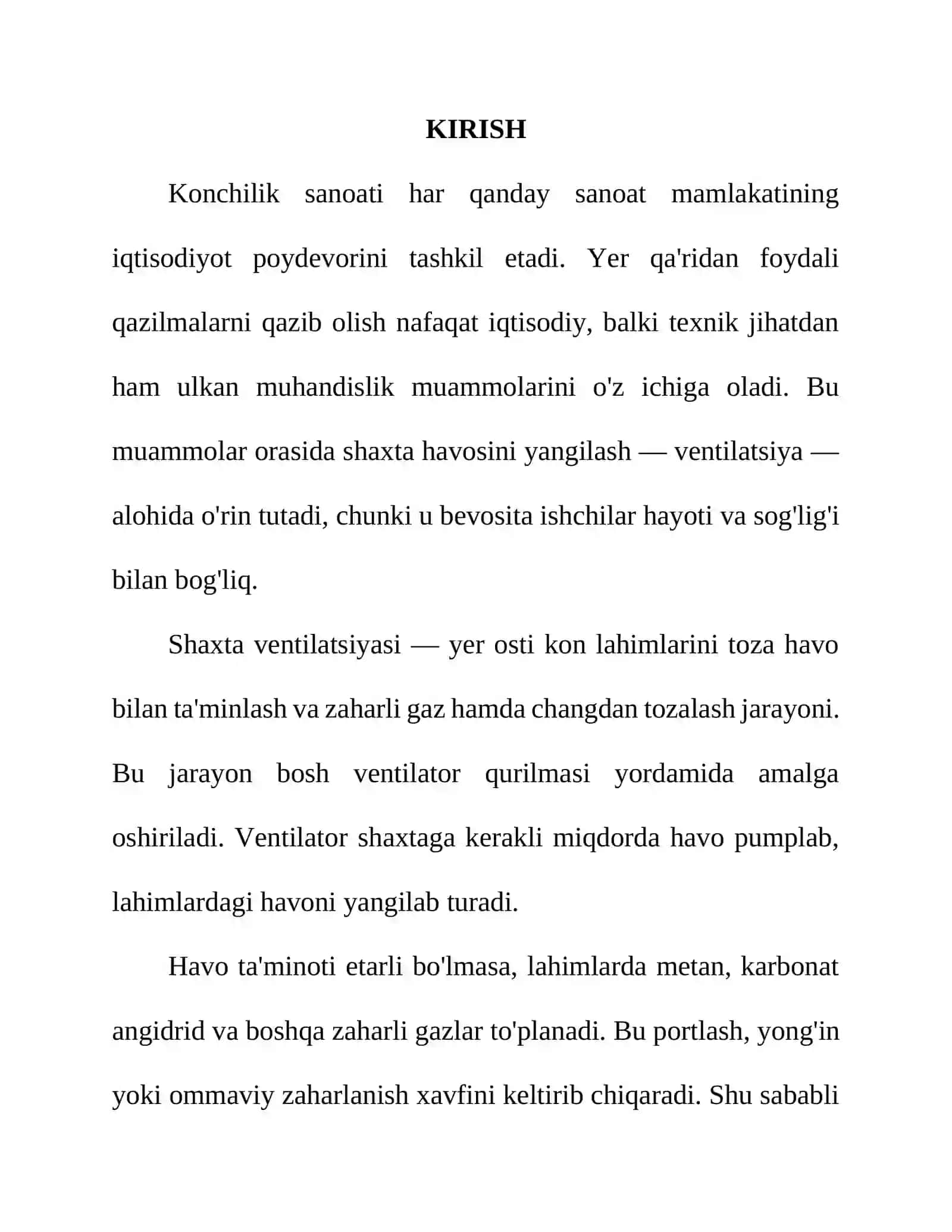 Bosh ventilyator qurilmasi haqida umumiy ma'lumot 2