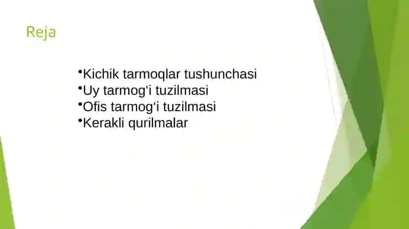 Kichik ofis va uy tarmoqlarini tashkil etish 2