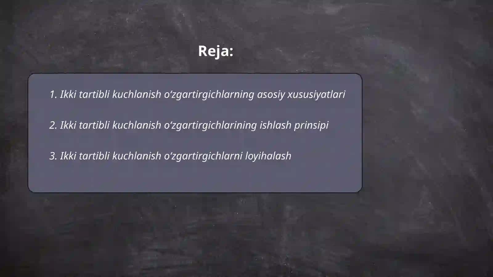 Ikki tartibli kuchlanish oʻzgartirgichlari 2