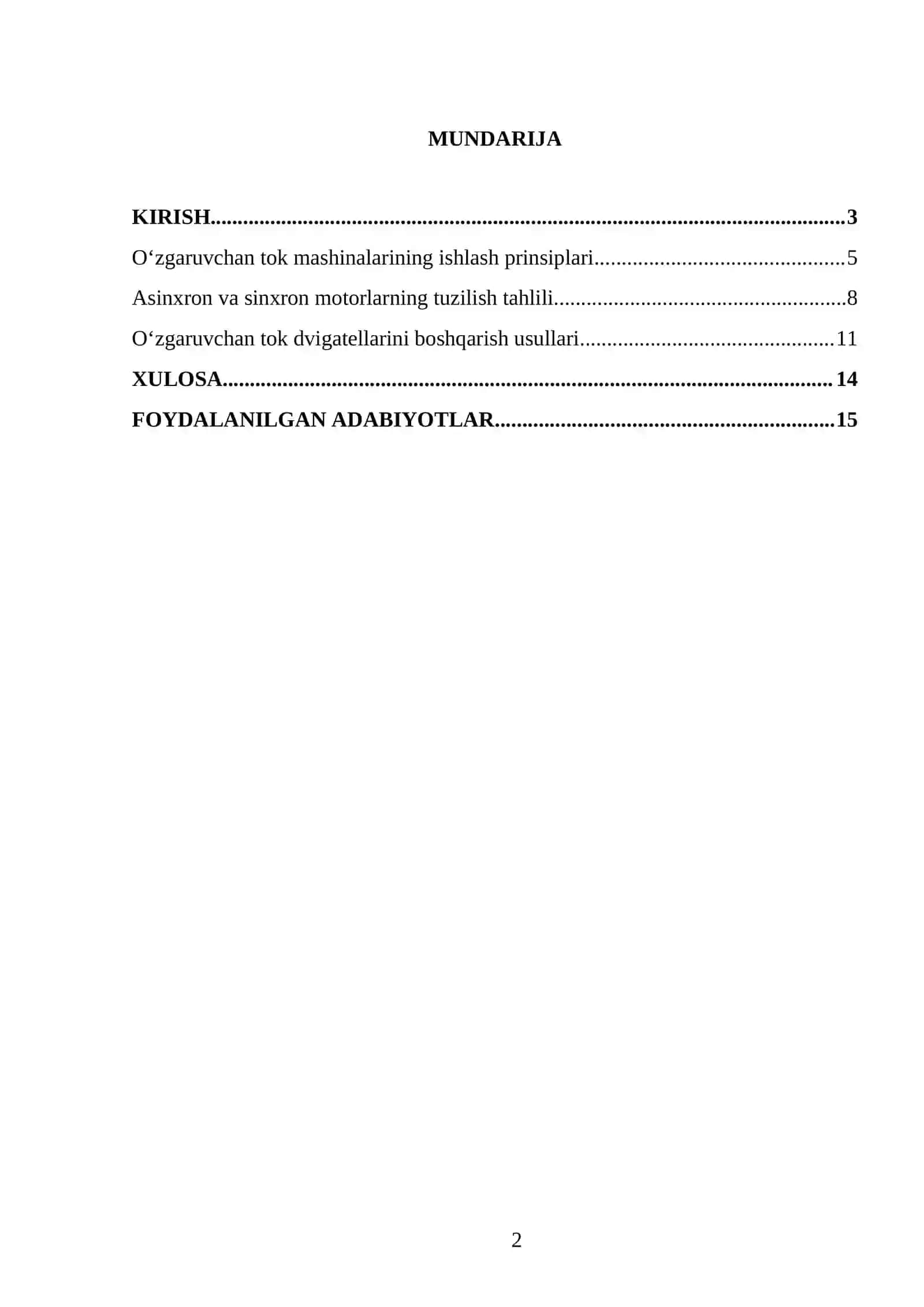 O‘zgaruvchan tok elektr mashinalari 2