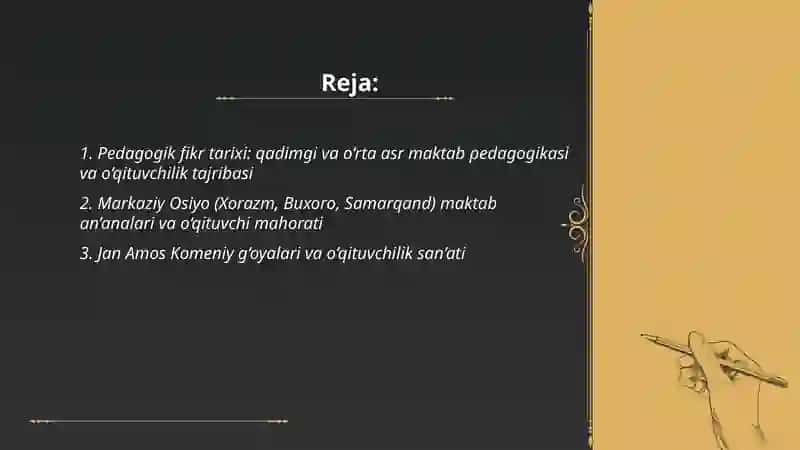 Pedagogik fikr tarixi va maktab amaliyotida o'qituvchi mahorati masalalari 2