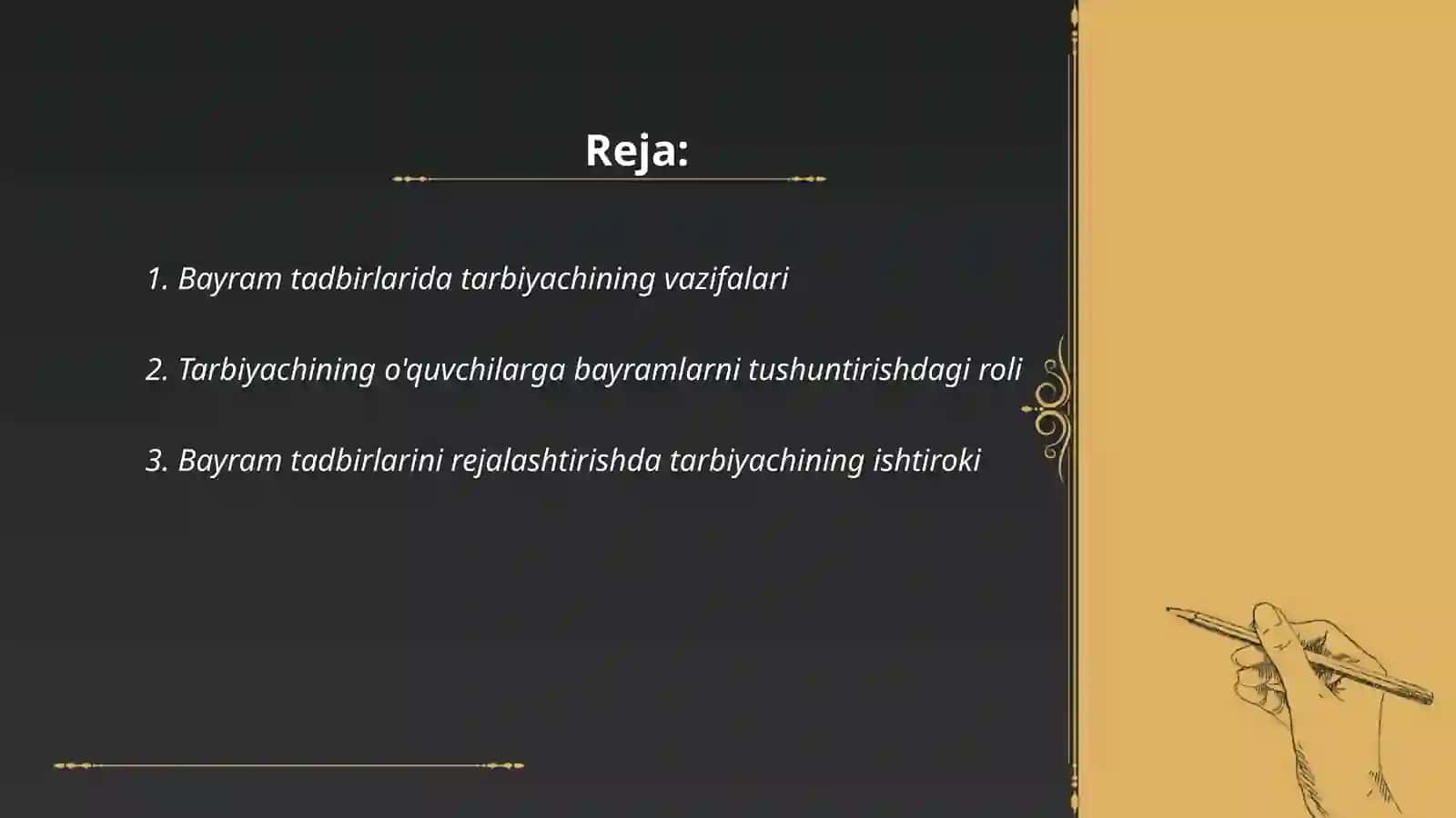 Bayram tadbirlarini o'tkazishda tarbiyachining ahamiyati 2