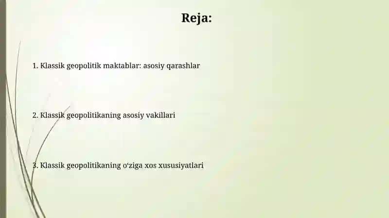 Klassikgeosiyosiymaktablar:qarashlari,namoyondalari,oʻzigaxosxususiyatlari 2