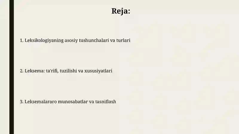 Leksikologiyaning ta'rifi 2