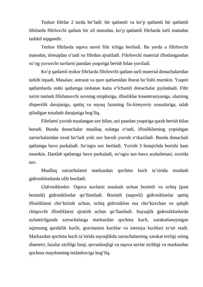 Muallaq zarrachalarni markazdan qochma kuch ta’sirida ajratish 2