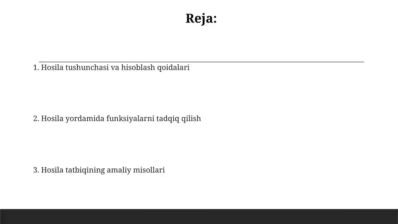 Hosilaningtadbiqlari 2