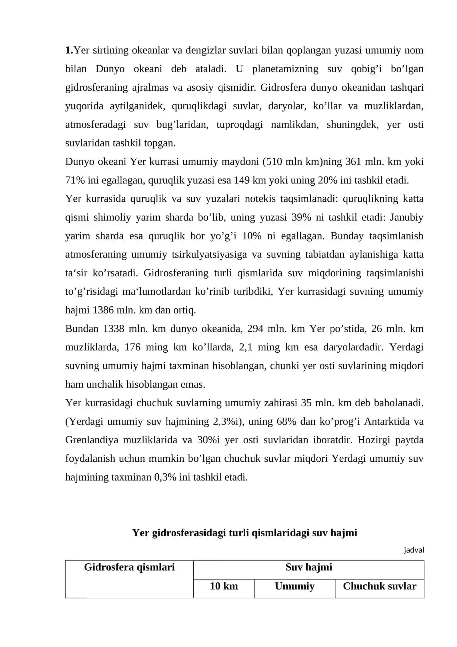 Tabiatda suvning aylanishi 2