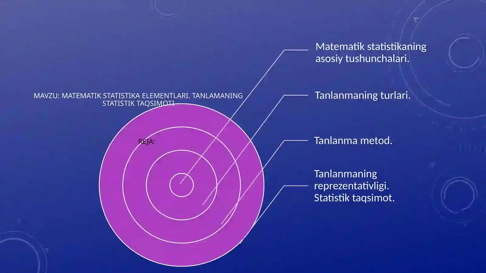 MATEMATIK STATISTIKAELEMENTLARI.TANLAMANINGSTATISTIKTAQSIMOTI 2