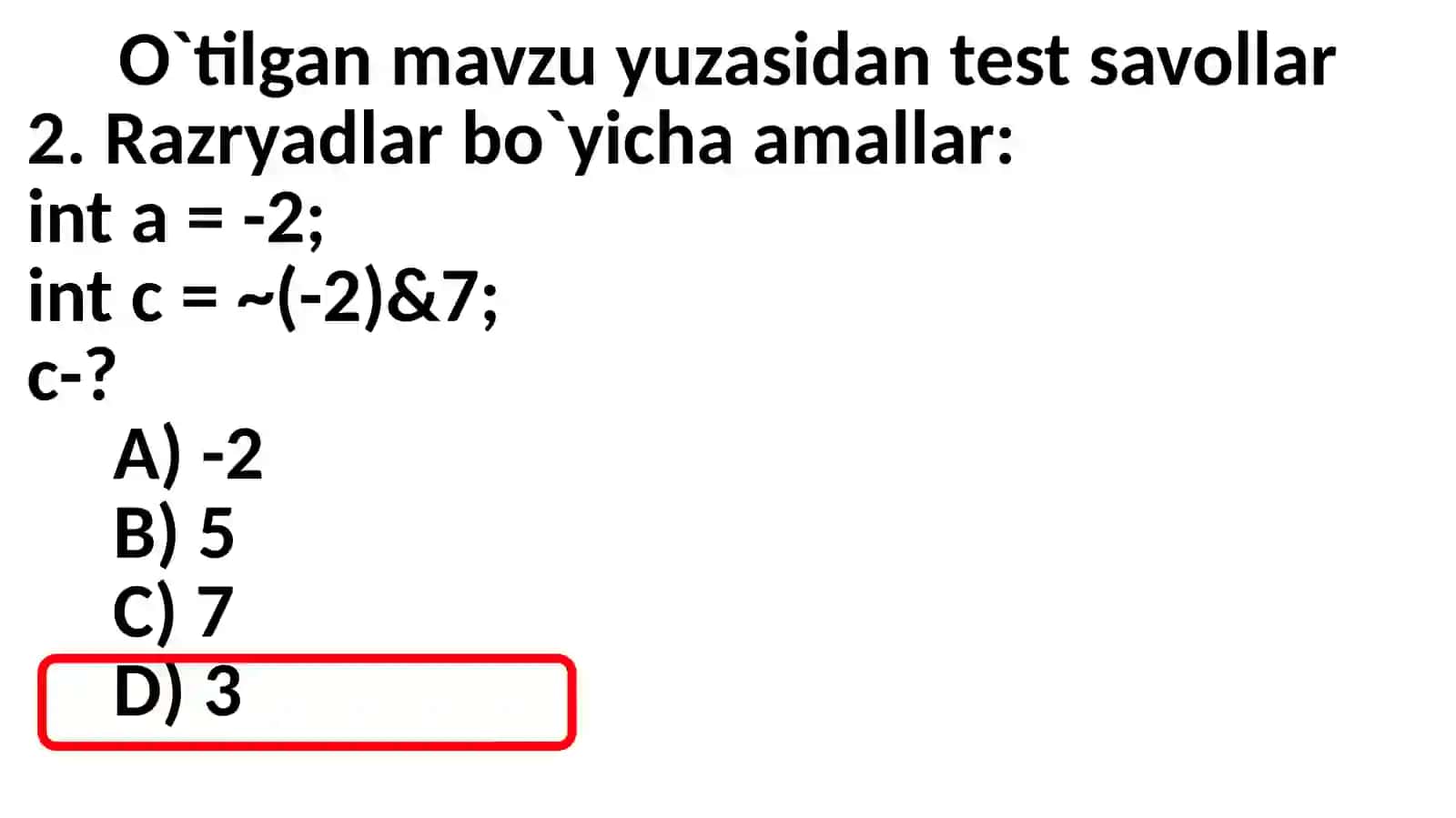C# TILINING ASOSIY TUSHUNCHALARI. 2