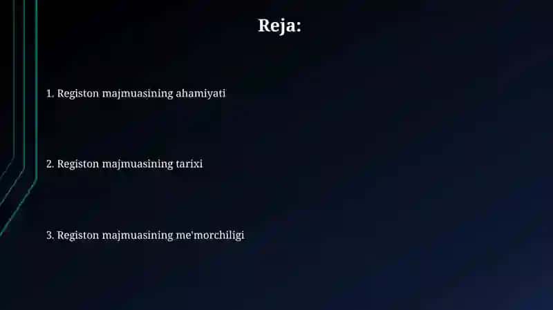 Registon majmuasi 2