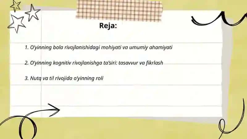 Oʻyinning bola faoliyati sifatidagi mohiyati va oʻziga xosligi 2