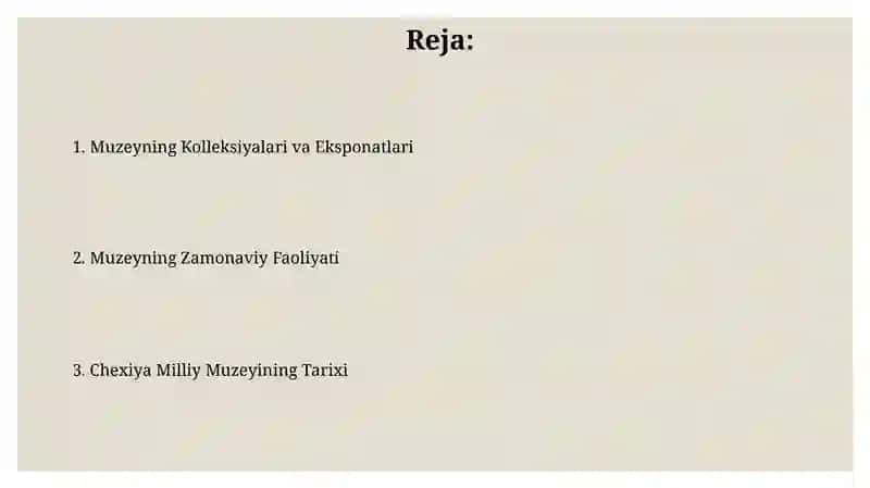 Chexiya Milliy Muzeyi 2