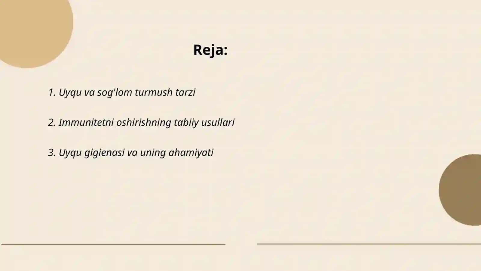 Uyqu va sog'lom turmush tarzi 2