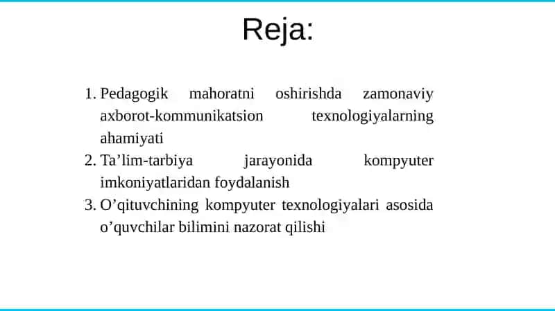 O’qituvchi pedagogik faoliyatida kompyuter texnologiyalaridan foydalanishi 2