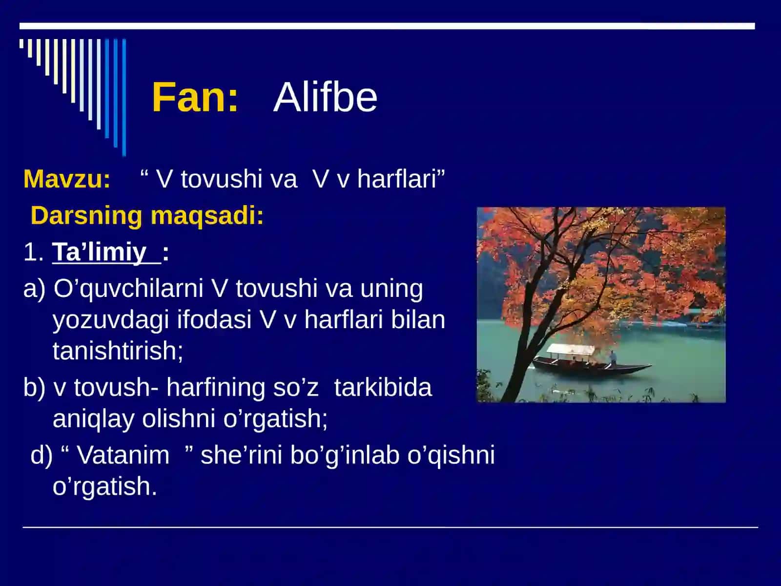 V tovushi va  V v harflari 2