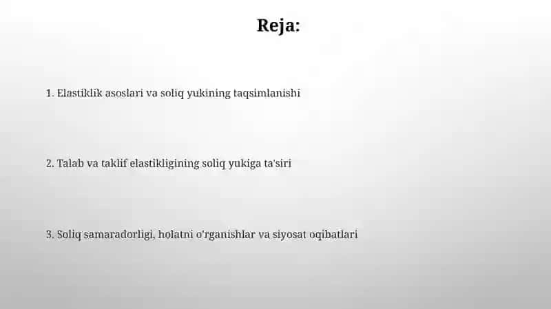 Elastiklik va soliq yukining isteʼmolchi va ishlab chiqaruvchi oʻrtasidagi taqsimlanishi 2