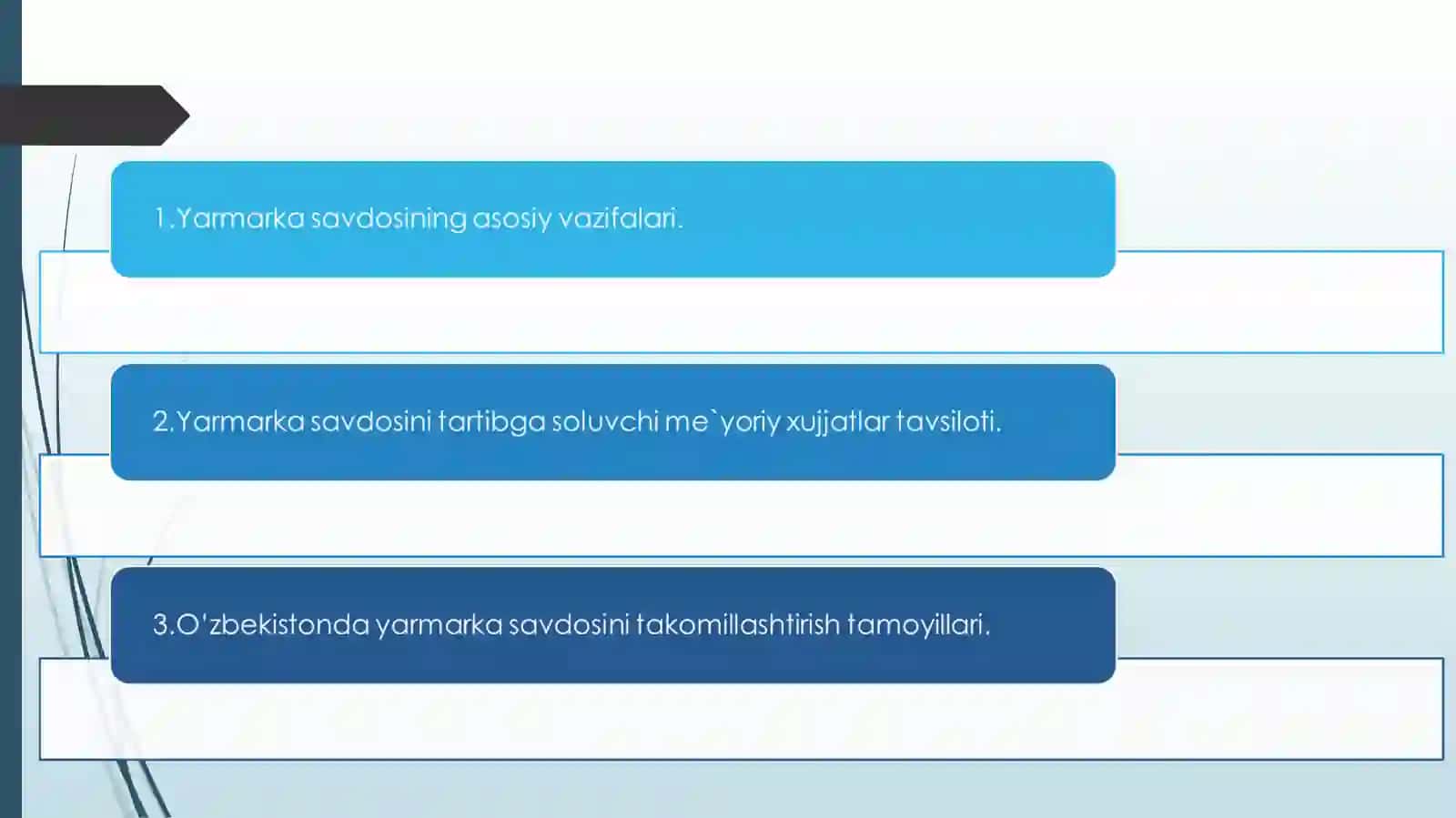 Yarmarka savdоsini tashkil etish tarixi varivоjlanishi tamоyillari 2
