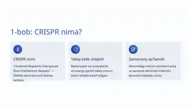 CRISPR Texnologiyasi: Genlarni Tahrirlash Inqilobi 2