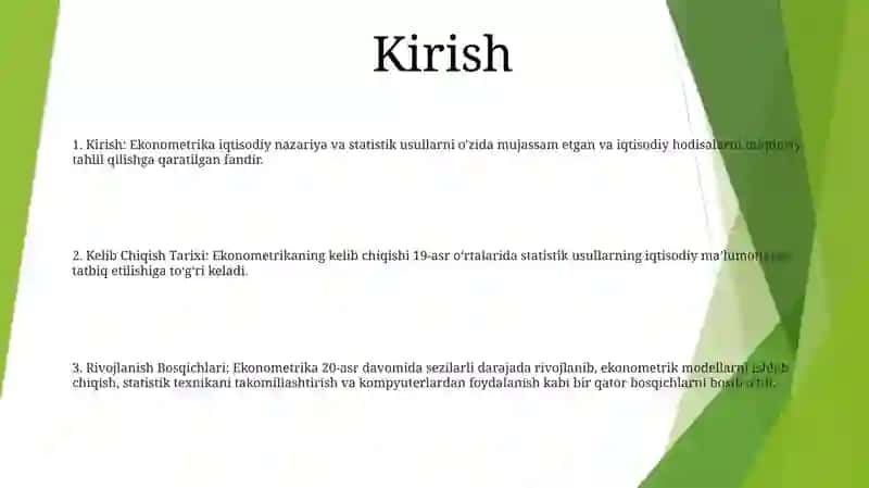 Ekonometrika Fanining Kelib Chiqish Tarixi Va Rivojlanish Bosqichlari 2