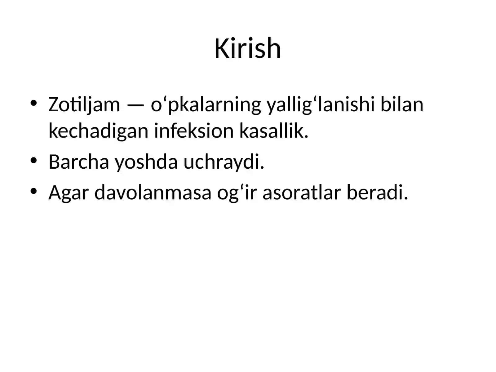 Zotiljam (Pnevmoniya) kasalligi 2