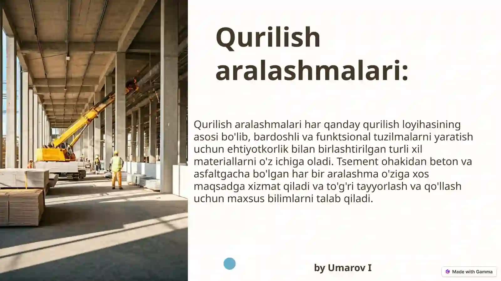 Qurilish qorishmalari. Qurilish qorishmalari, ularning tasnifi, xossalari 2