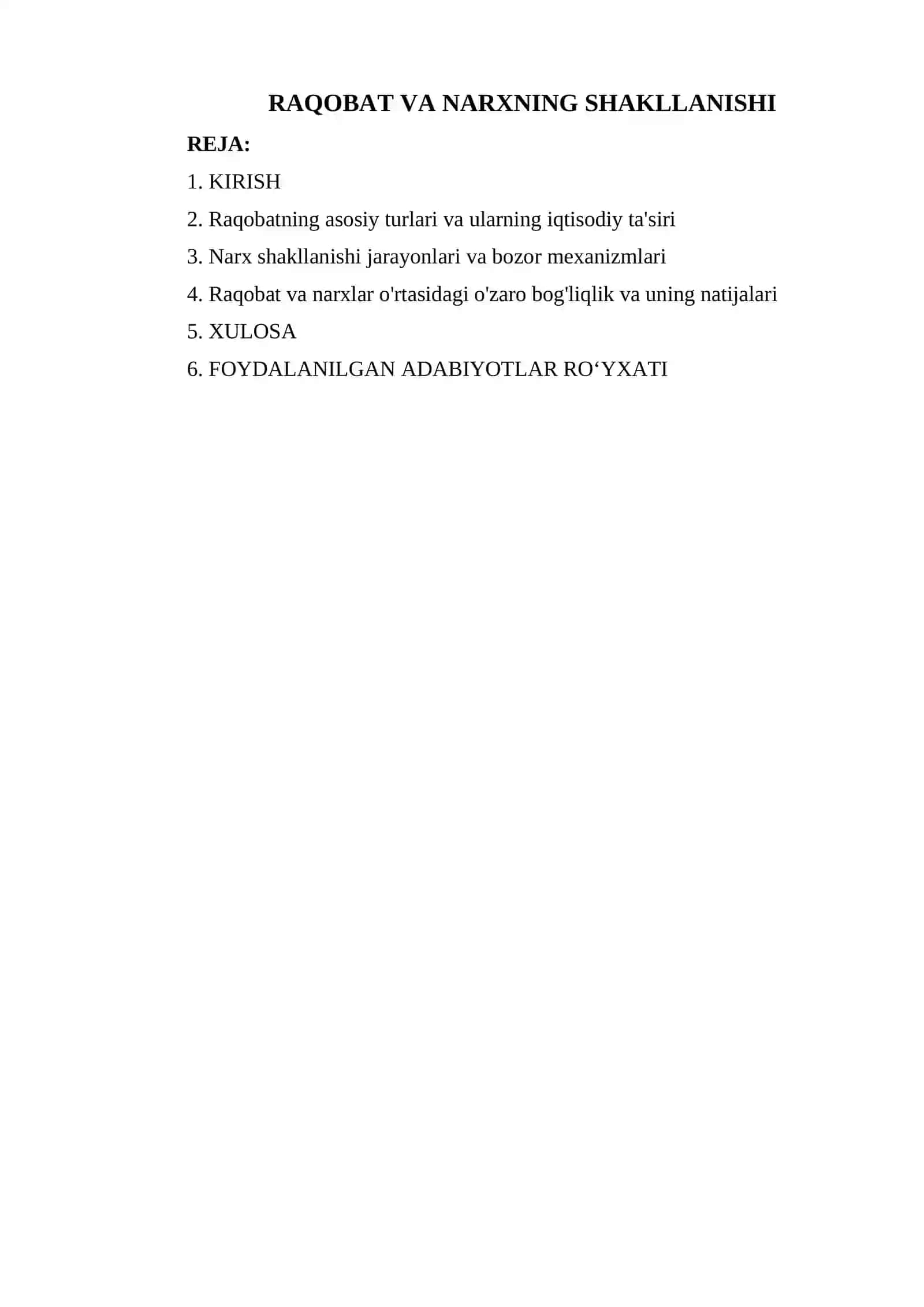 RAQOBAT VA NARXNING SHAKLLANISHI 2