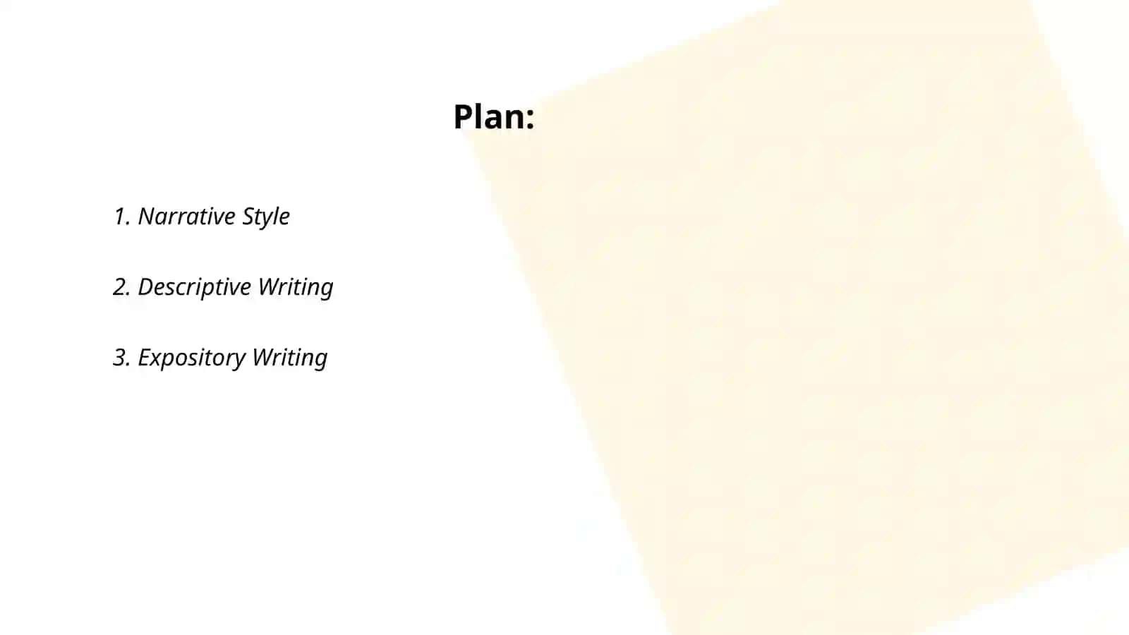 Writing style and format 2